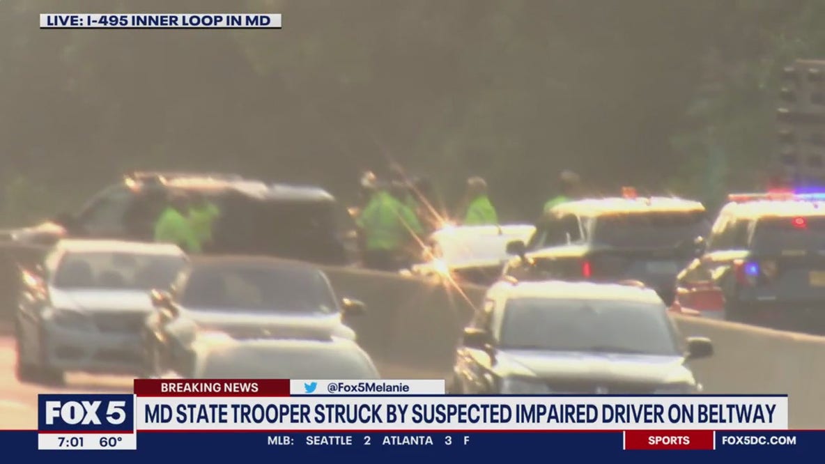 MD State Trooper struck by suspected impaired driver
